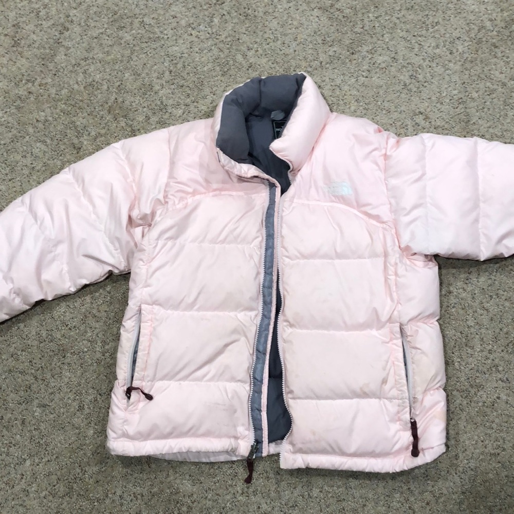 Lite pink ski coat north face